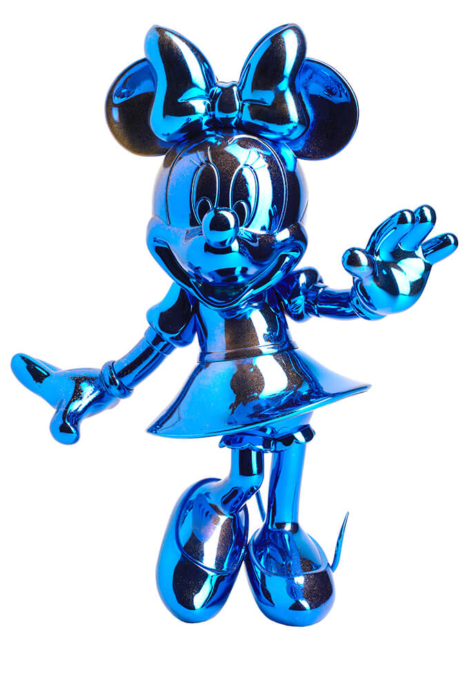 Blue Chrome Sculpture Minnie – Mickey and Friends