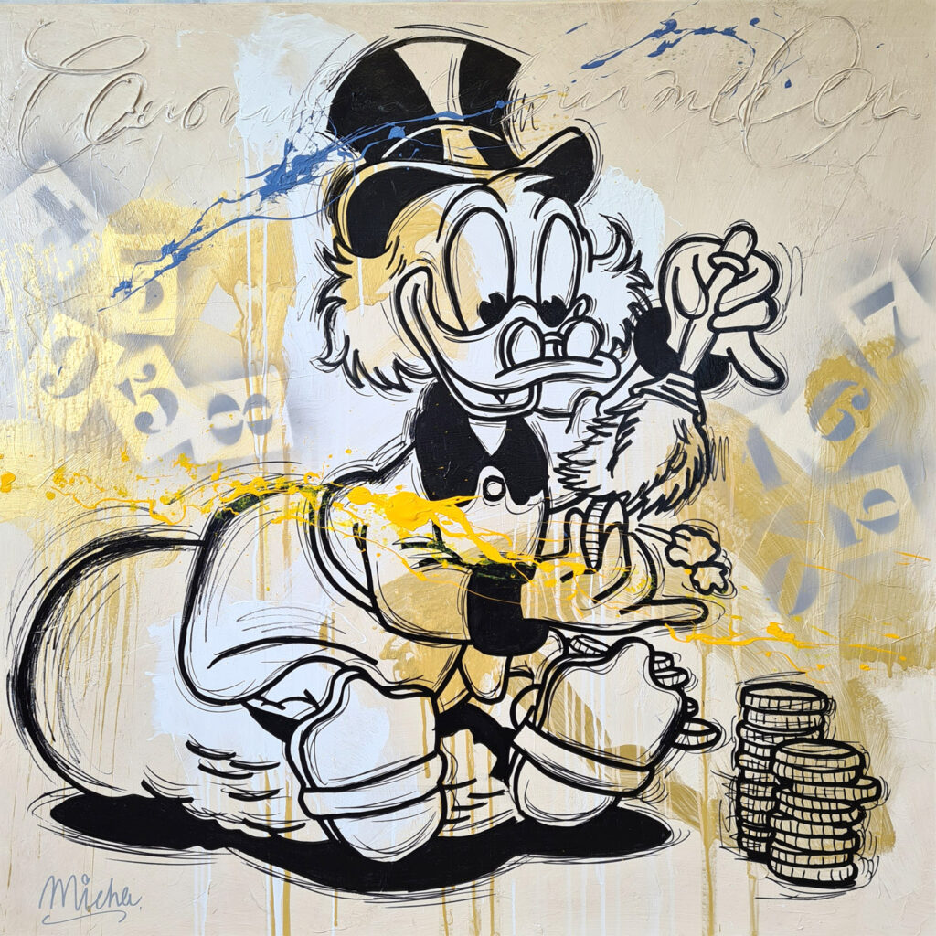 The Money Cleaner – Original on Canvas – Micha Baker