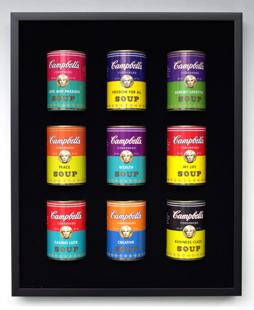 Andy Pop art soup colour – Ad van Hassel