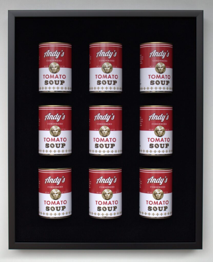 Andy’s Face Pop art soup original – Ad van Hassel