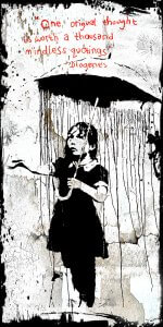 Hommage Umbrella Banksy – Micha Baker