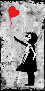 Hommage balloon girl Banksy – Micha Baker