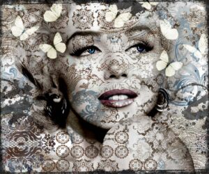 Icon Marilyn I -Leather dibond- Hans Jochem Bakker